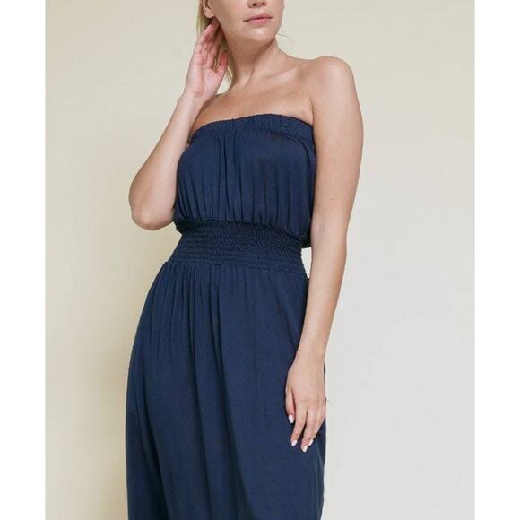 Ramy Brook Bamboo Tube Dress Knee Length Womens XS Blue - Picture 3 of 16